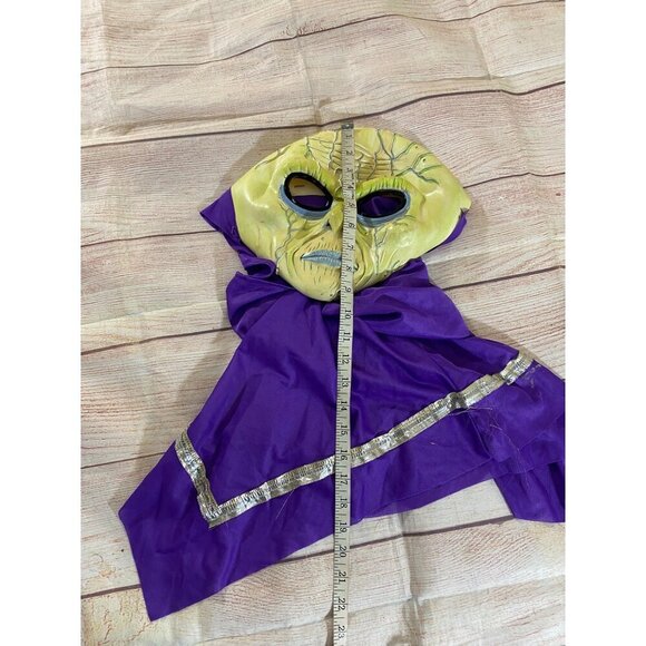 Vintage Green/Purple Space Martian Alien Hooded Mask Missing Eyes - OS - Picture 6 of 11